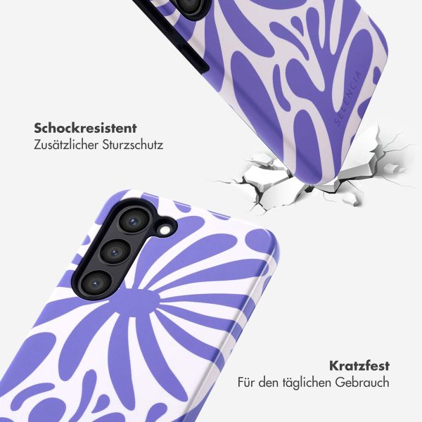 Selencia Vivid Tough Back Cover für das Samsung Galaxy S23 - Modern Bloom Sapphire Blue