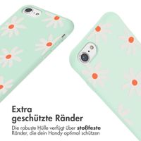 imoshion SilikonHülle design mit Band Apple iPhone SE (2022 / 2020) / 8 / 7 - Green Flower Distance