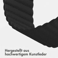 imoshion Magnetisches Kunstlederarmband für Apple Watch | 44/45/46/49 mm - Schwarz