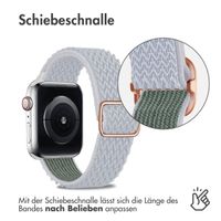 imoshion Elastische Nylonarmband für das Apple Watch Series 1-9 / SE - 38/40/41 mm / Series 10 - 42 mm - Hellgrau