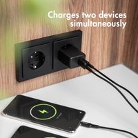 imoshion Wandladegerät - Ladegerät - USB-C- und USB-Anschluss - Power Delivery - 20 Watt - Schwarz