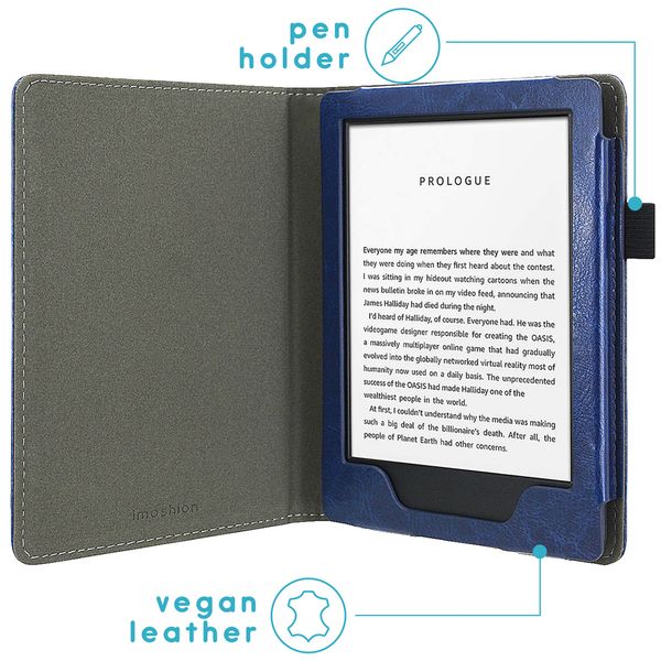 imoshion Vegan Leather Klapphülle Amazon Kindle 10 - Dunkelblau