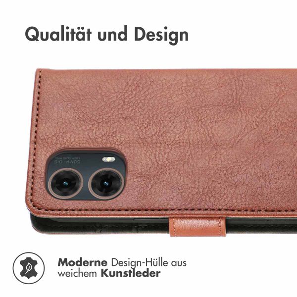 imoshion Luxuriöse Klapphülle Motorola Moto G85 - Braun