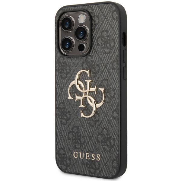 Guess 4G Metal Logo Back Cover Apple iPhone 15 Pro - Grau