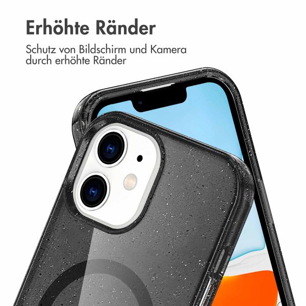imoshion Sparkle Back Cover mit MagSafe für das Apple iPhone 12 (Pro) - Glitzer Schwarz