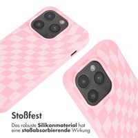 imoshion Silikonhülle design mit Band für das iPhone 15 Pro - Retro Pink