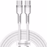 Baseus Cafule Series USB-C-zu-USB-C-Kabel  – Metall – 100 Watt – 2 Meter – Weiß