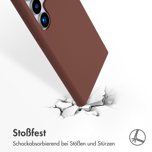 Accezz Liquid Silikoncase mit MagSafe Samsung Galaxy S24 Ultra - New Tea Brown