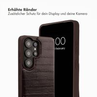 Selencia Nova Echtleder Backcover mit Kartenhalter Samsung Galaxy S26 Ultra - Dark Chocolate