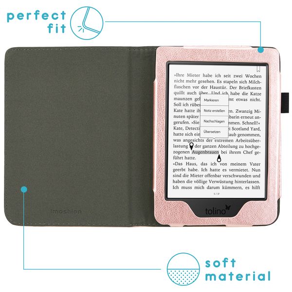 imoshion Vegan Leather Klapphülle Tolino Page 2 - Rosé gold