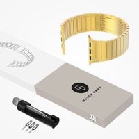 Selencia Edelstahl Gliederarmband für das  Apple Watch Series 1 t/m 11 / SE / Ultra (44/45/46/49 mm) - Gold