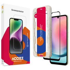 Accezz Vollflächige Schutzfolie aus gehärtetem Glas mit Applikator Samsung Galaxy A25 (5G)
