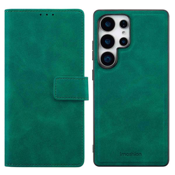 imoshion Entfernbare 2-1 Luxus Klapphülle für das Samsung Galaxy S25 Ultra - Dunkelgrün
