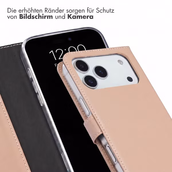 Selencia Echtleder Klapphülle Apple iPhone 18 Pro / 17 Pro - Dusty Pink
