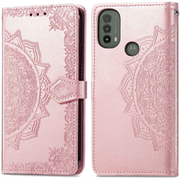 imoshion Mandala Klapphülle für das Motorola Moto E30 / E40 - Rose Gold