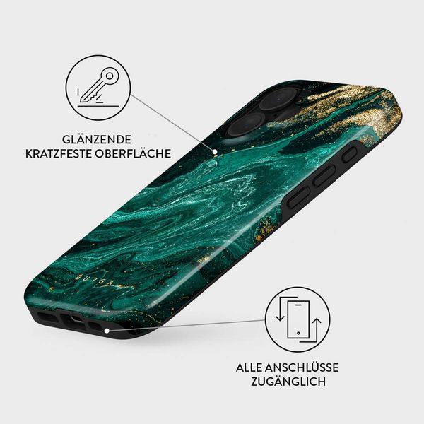 Burga Tough Back Cover für das iPhone 16 - Emerald Pool