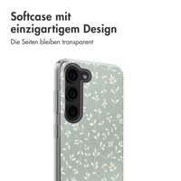 imoshion  Design Hülle für das Samsung Galaxy S23 - Smoke Green Flowers