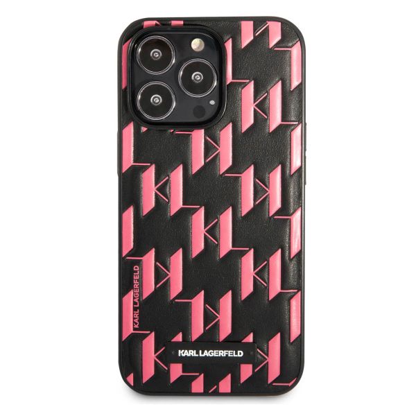 Karl Lagerfeld Hardcase Backcover Monogram Plaque für das iPhone 13 Pro - Rosa