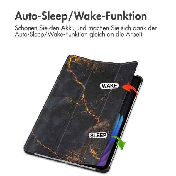 imoshion Design Trifold Klaphülle Xiaomi Pad 7 / 7 Pro - Black Marble