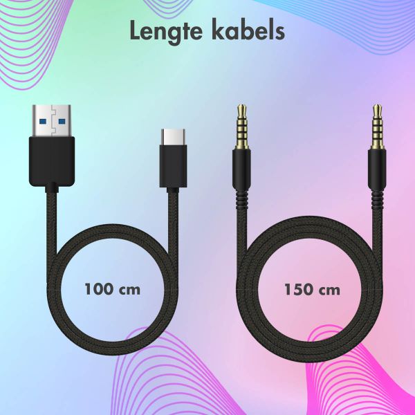 imoshion Kabellose Kinderkopfhörer LED Light Cat Ear - Dezibelbegrenzer - Mit AUX-Kabel - Hot Pink