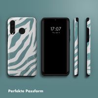 Selencia Vivid Back Cover Huawei P30 Lite - Colorful Zebra Pine Blue