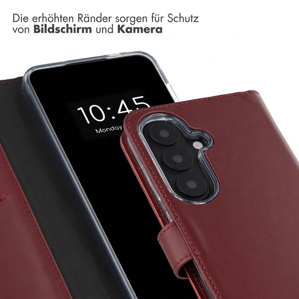 Selencia Echtleder Klapphülle Samsung Galaxy S26 - Burgundy