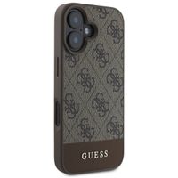 Guess Bottom Stripe 4G Back Cover für das Apple iPhone 16 - Braun