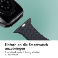 imoshion Geflochtenes Silikonarmband für das  Apple Watch Series 1 t/m 11 / SE / Ultra (44/45/46/49 mm) - Schwarz
