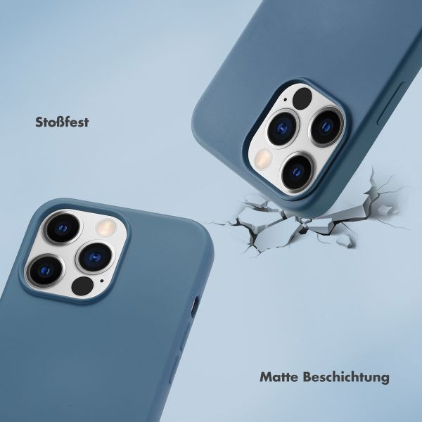Selencia Back Cover mit Luxuriöser Handschlaufe Apple iPhone 13 Pro - Blau
