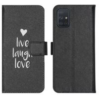 imoshion Design TPU Klapphülle Galaxy A71 - Live Laugh Love