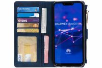 Luxuriöse Portemonnaie-Klapphülle Blau für Huawei Mate 20 Lite