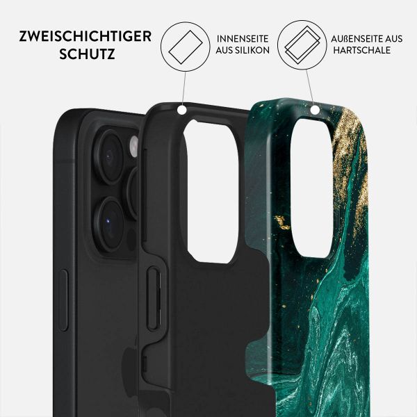 Burga Tough Back Cover für das Apple iPhone 16 Pro - Emerald Pool
