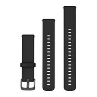 Garmin Silikonarmband -   Garmin 20 mm Anschluss - Black / Slate