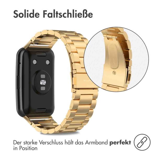 imoshion Edelstahlarmband für das Huawei Watch Fit - Gold