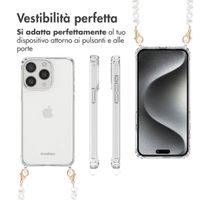 imoshion Back Cover mit Band + Armband Apple iPhone 15 Pro - Perlenherzen