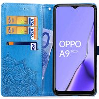 Mandala Klapphülle Oppo A5 (2020) / A9 (2020) - Türkis