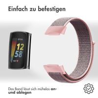 imoshion Nylonarmband für das Fitbit Charge 5 / Charge 6 - Größe S - Rosa