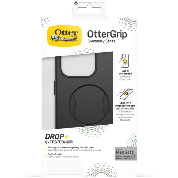 OtterBox Otter + Pop Symmetry Backcover für das Apple iPhone 15 Pro Max - Schwarz