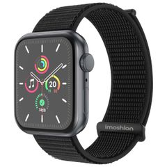 imoshion Nylonarmband für das  Apple Watch Series 1 t/m 9 / SE (38/40/41 mm) | Series 10 / 11 (42 mm) - Schwarz