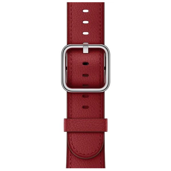 Apple Leather Band Classic Buckle für die Apple Watch Series 1-9 / SE - 38/40/41 mm / Series 10 - 42 mm - Ruby