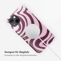 Selencia Vivid Rückabdeckung mit MagSafe Apple iPhone 13 - Wavy Swirl Pink Plum
