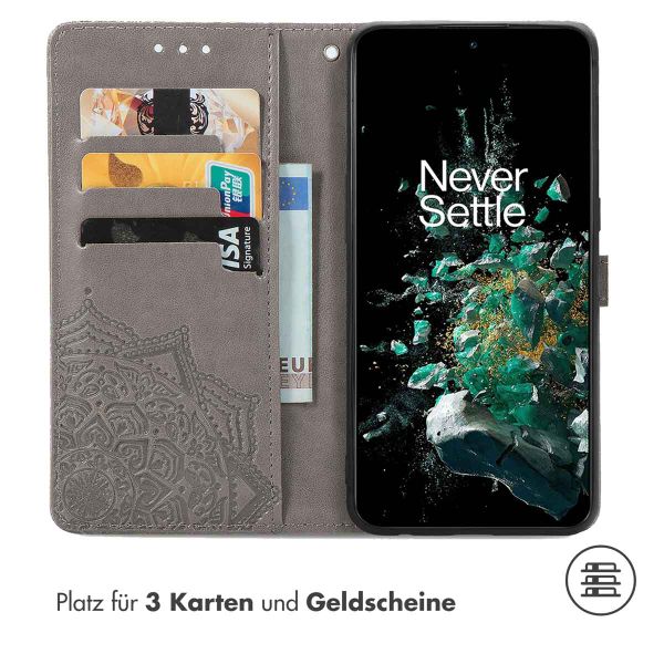 imoshion Mandala Klapphülle für das OnePlus 10T - Grau