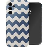 Selencia Vivid Tough Back Cover für das Samsung Galaxy A15 - Wave Vibes Classic Blue