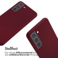 imoshion Silikonhülle mit Band für das Samsung Galaxy S21 - Dunkelrot