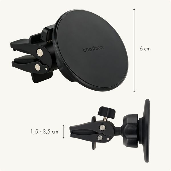 imoshion Handyhalterung Auto - Magnetisch - Lüftungsgitter - Schwarz
