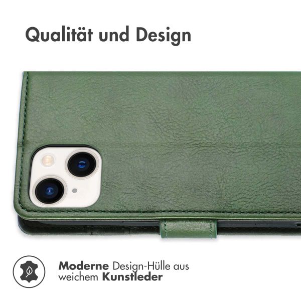 imoshion Luxuriöse Klapphülle Apple iPhone 14 / 13 - Grün