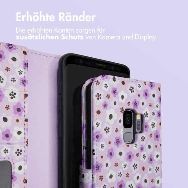 imoshion Design Klapphülle Samsung Galaxy S9 - Purple Flowers