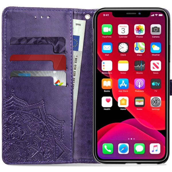 Mandala Klapphülle Violett Apple iPhone 11