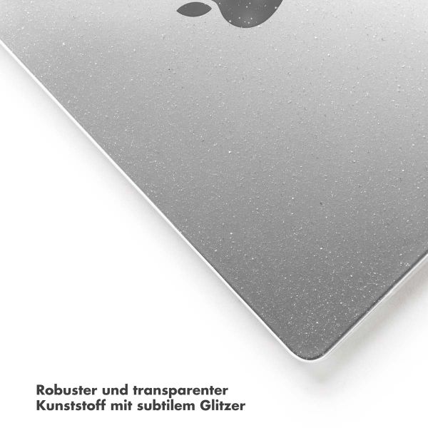 Selencia Glitzer Cover für das MacBook Pro 16 Zoll (2021 / 2023 M3 chip / 2024 M4 chip) - A2485 / A2780 / A2991 / A3186 / A3403 - Transparent