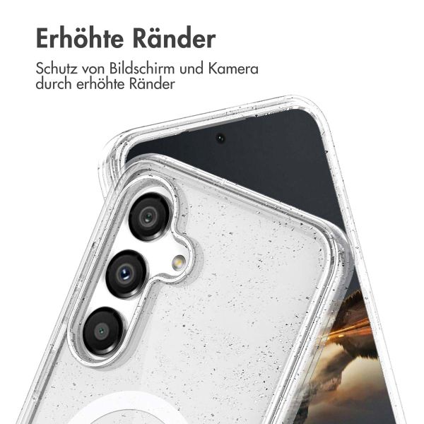 imoshion Sparkle Back Cover mit MagSafe Samsung Galaxy S25 - Glitzer Transparent